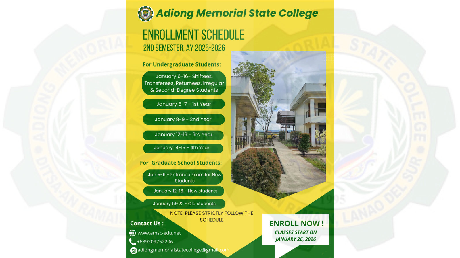 𝑬𝑵𝑹𝑶𝑳𝑳𝑴𝑬𝑵𝑻 𝑺𝑪𝑯𝑬𝑫𝑼𝑳𝑬 𝑭𝑶𝑹 2𝑵𝑫 𝑺𝑬𝑴𝑬𝑺𝑻𝑬𝑹, 𝑨𝒀 2025-2026